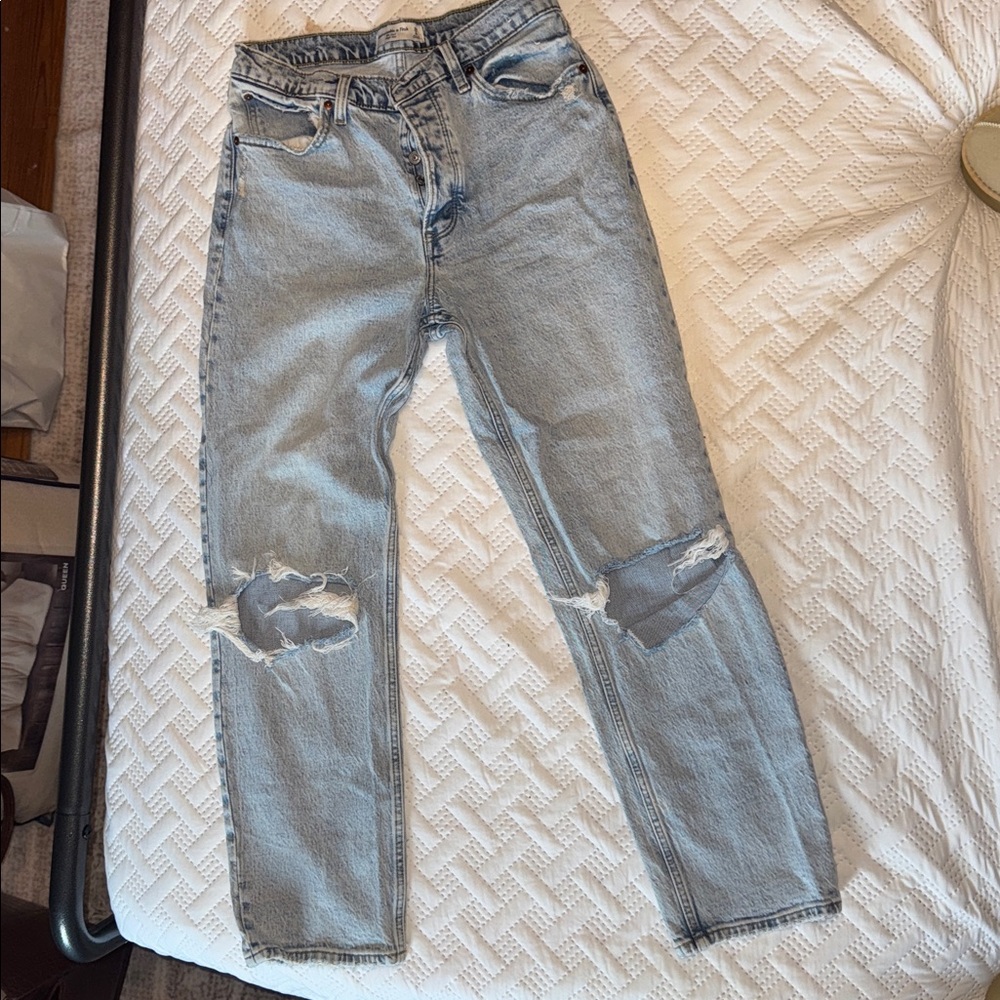 Abercrombie & Fitch Light Blue High Rise Jeans
